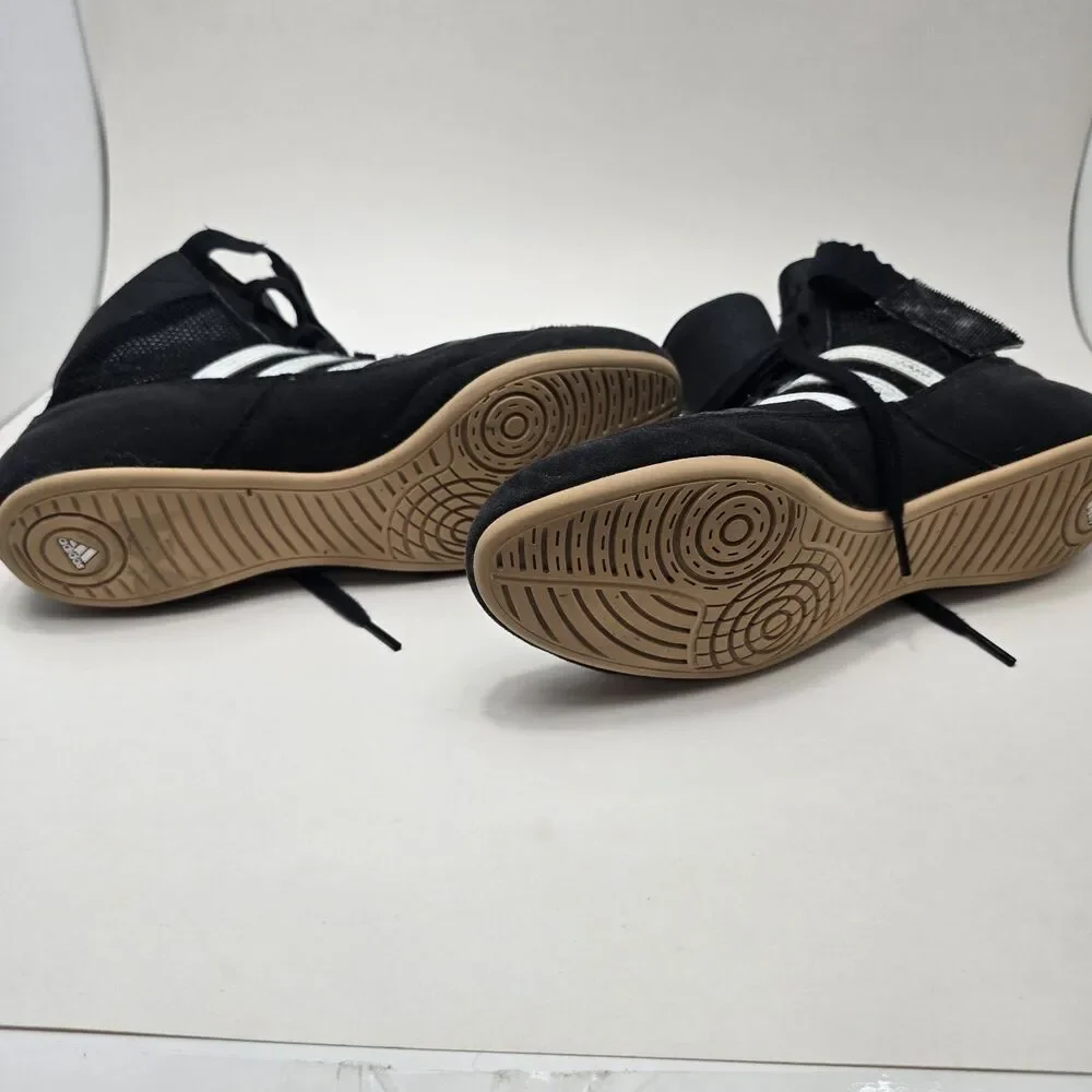 Adidas HVC 2 Mens Size 6.5 Wrestling Shoes Sneakers Black White AAQ3325